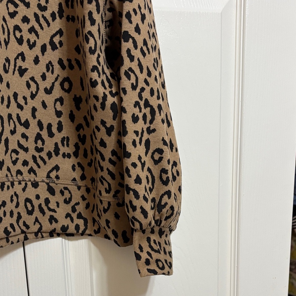 SSYS Brown Leopard Print Crewneck Sweatshirt WORN ONCE - Picture 6 of 11